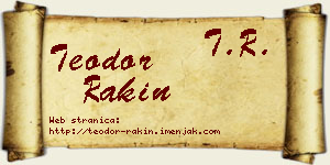 Teodor Rakin vizit kartica